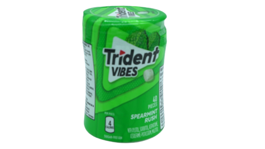 Trident vibes gum sour patch kids 40pk spearmint rush