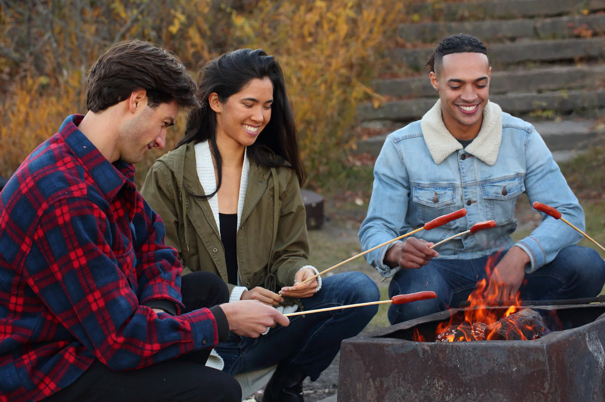 Roasting stick 30 inch 76.2mm long bamboo 12 pack - Additional View
