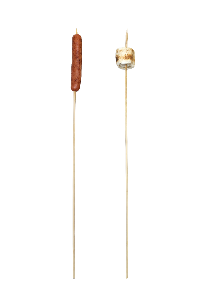 Roasting stick 30 inch 76.2mm long bamboo 12 pack