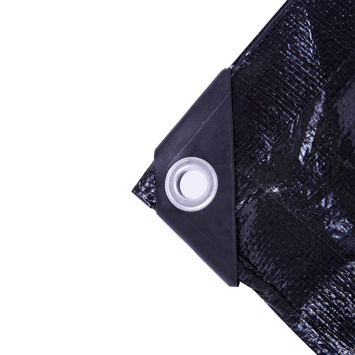 Tarp 15' x 20' foot HD Black 130GSM 8 Mill 12' x 12' weave - Additional View