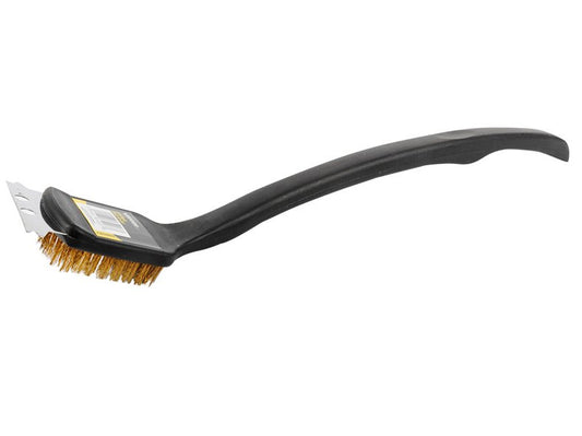 Brosse de nettoyage pour barbecue avec racloir