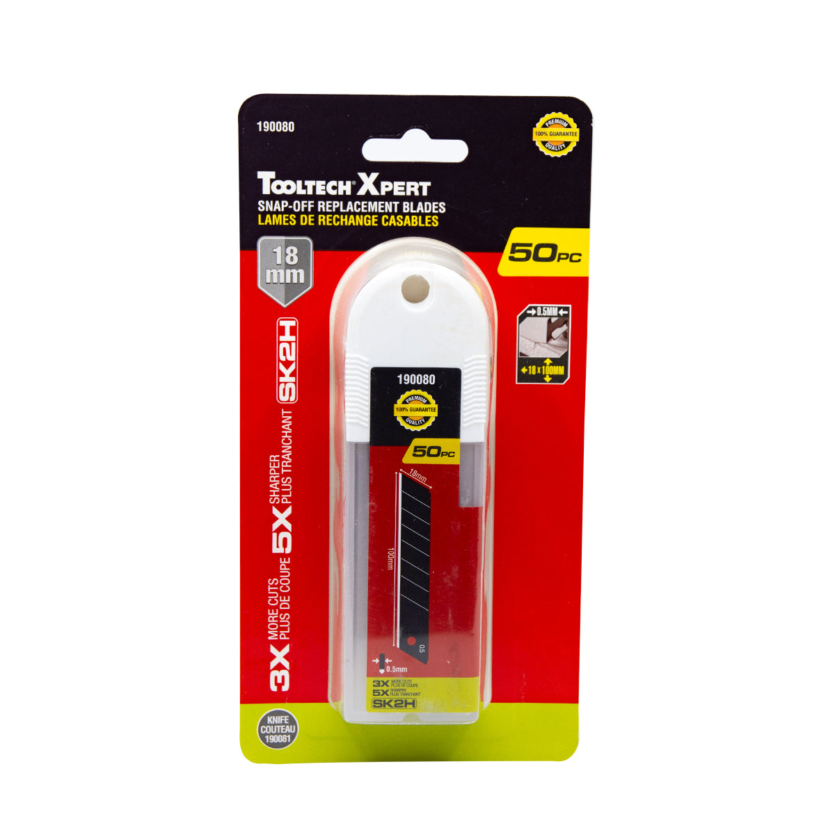 Lames de rechange sécables (paquet de 50) pour 190081 18x0,5x100mm