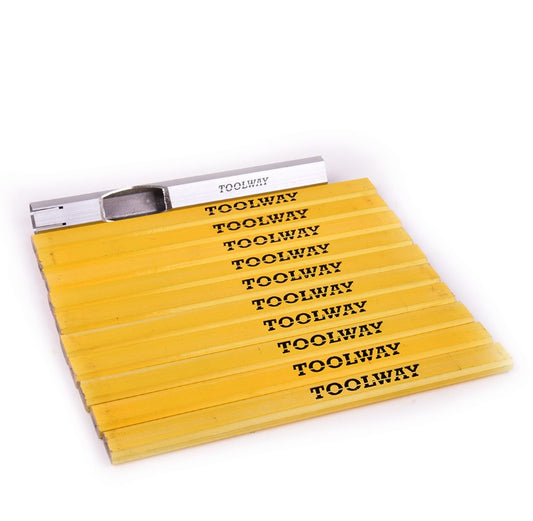 Carpenter Pencil Set Medium 11Pc w/ Holder Tooltech