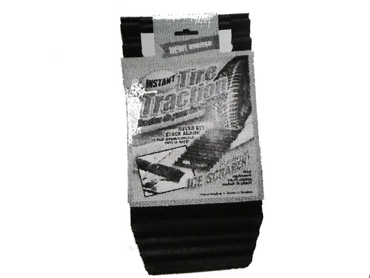 Tire traction mat 13.5x6 inch can also be used as an ice scraper