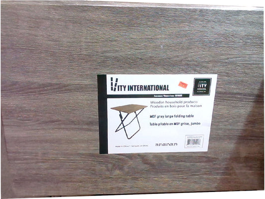 MDF Grey Folding Table, Jumbo 29x20x28.3 inches