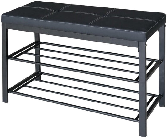 Black Bench w/ Shoe Storage