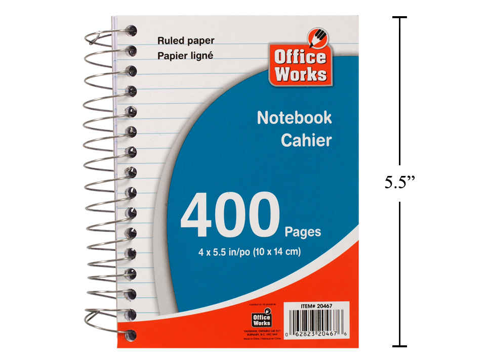 Notebook 400-P 5.5x4" Chubby Office Works
