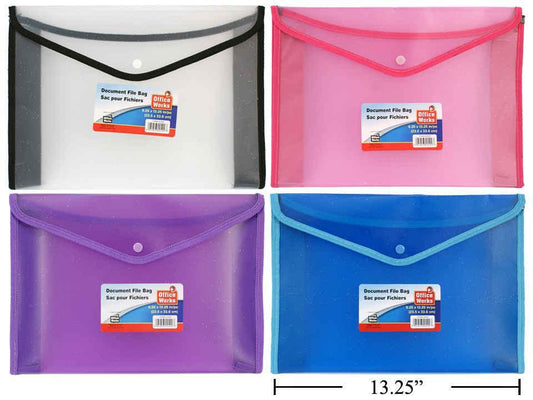 Pochette à documents 9,25x13,25" 4 couleurs Office Works