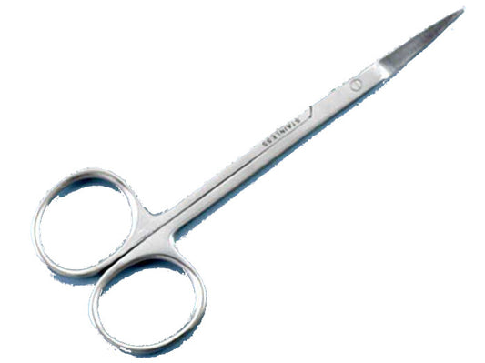 Scissors, iris, 115mm 4.5", stainless, curved