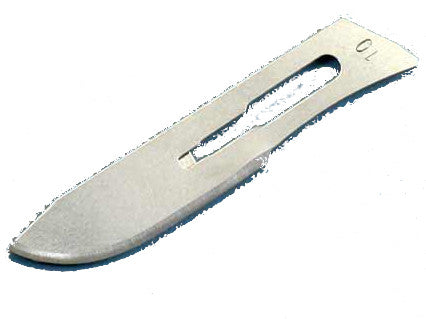 Scalpel blades, 100/box, #10 for use w/ #3 handle