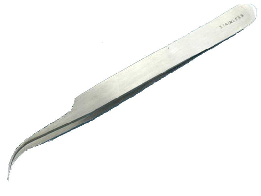 Forceps, watchmaker, curved, #7, 125mm 5", stain