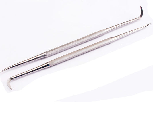 Dental probe/hook, stainless steel, 150mm 6", 2