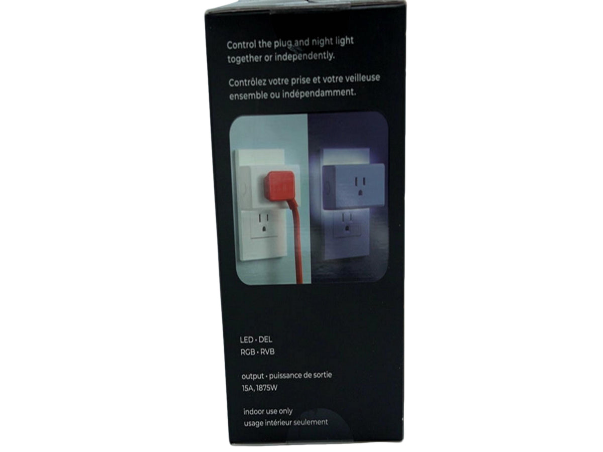 Wi-Fi Smart Night Light Plug Single Outlet White Globe - Additional View