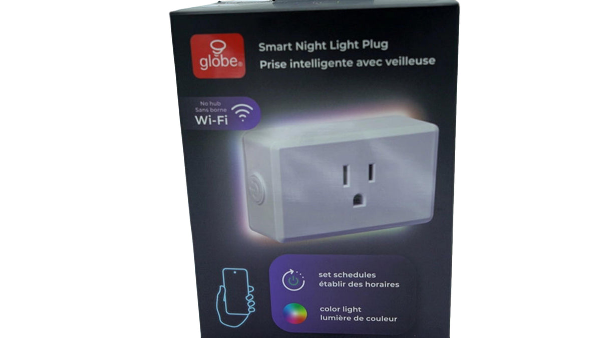 Wi-Fi Smart Night Light Plug Single Outlet White Globe