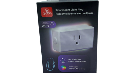 Wi-Fi Smart Night Light Plug Single Outlet White Globe