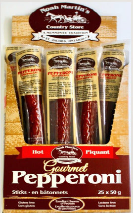 Pepperoni - Hot Singles 50g - Heidelberg Foods Ltd. Made in Canada