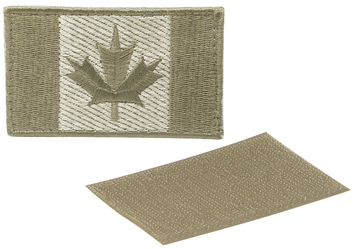 Canadian Flag Patch - Coyote 3.25x2 Inch 8.25x5cm