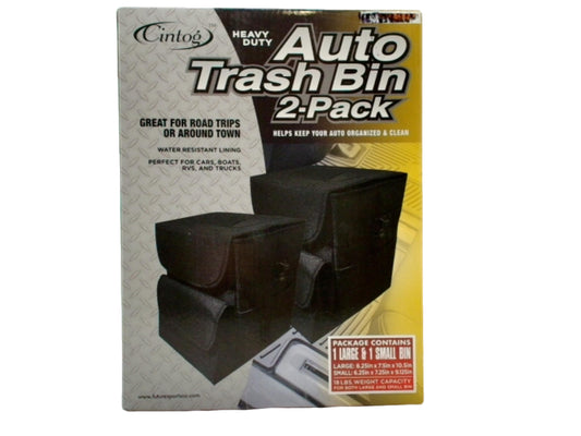 2pk. Auto Trash Bin Heavy Duty Cintog (b/u 6.99 & 9.99)