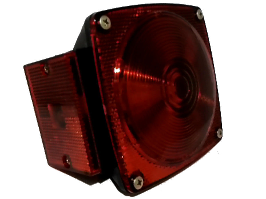 Stop/Turn/Signal Light w/Window 4.5"x4.5" Square Red