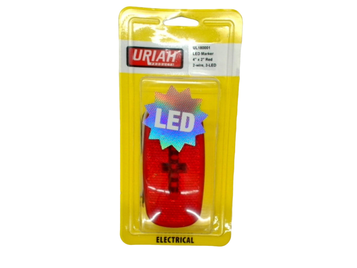 LED Marker Light Red 4" x 2" 2 Wire Uriah