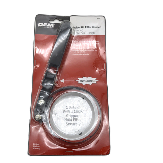 Swivel Oil Filter Wrench w/Webb Lock Design 3-7/16" To 3-3/4" OEM