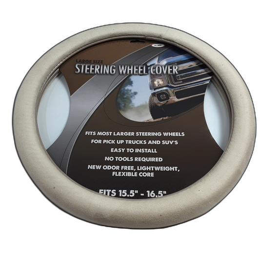 Large Size Steering Wheel Cover Beige Allison