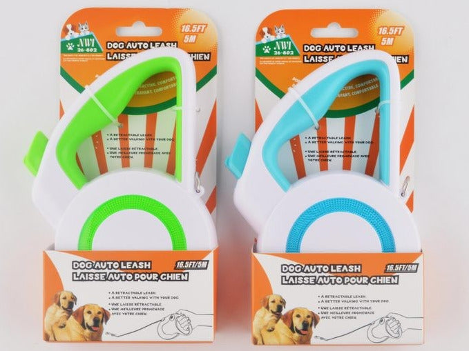 Dog Automatic Leash 16.5ft2 Asst'd Colors
