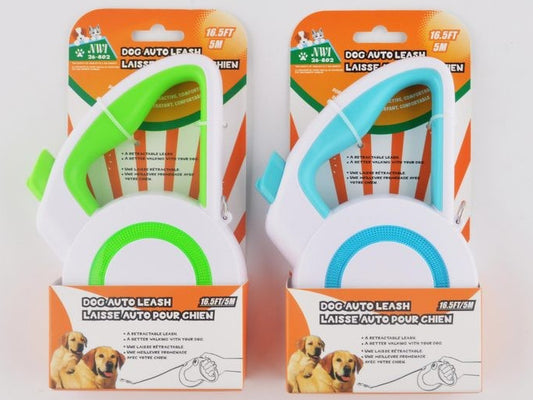 Dog Automatic Leash 16.5ft2 Asst'd Colors