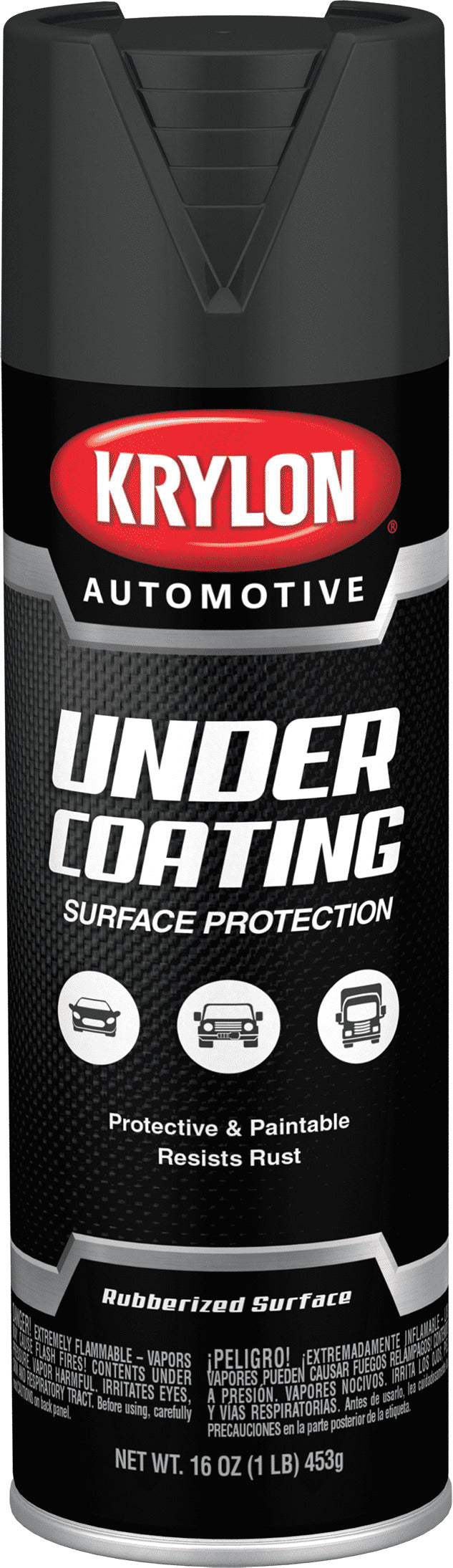 Automotive Under Coating Rubberized Surface Black 453g. Krylon (Need Labels)