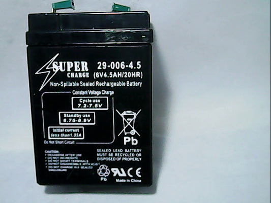 BATTERY 6VOLT 4.5 AMP