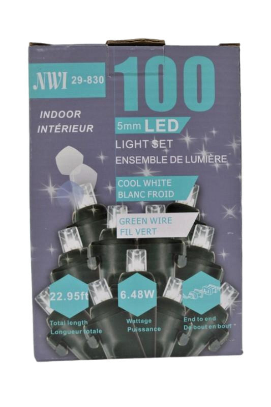 Led Light 100lt Indoor White Color Bulb 22.95 Ft Long