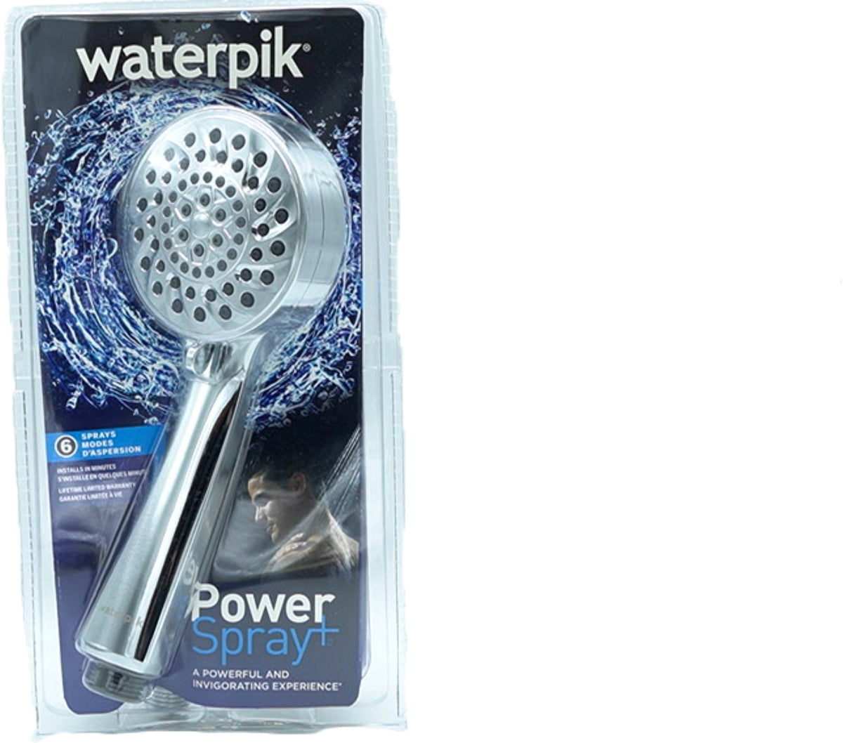 Handheld Showerhead Power Spray+ 6 Spray Modes Waterpik
