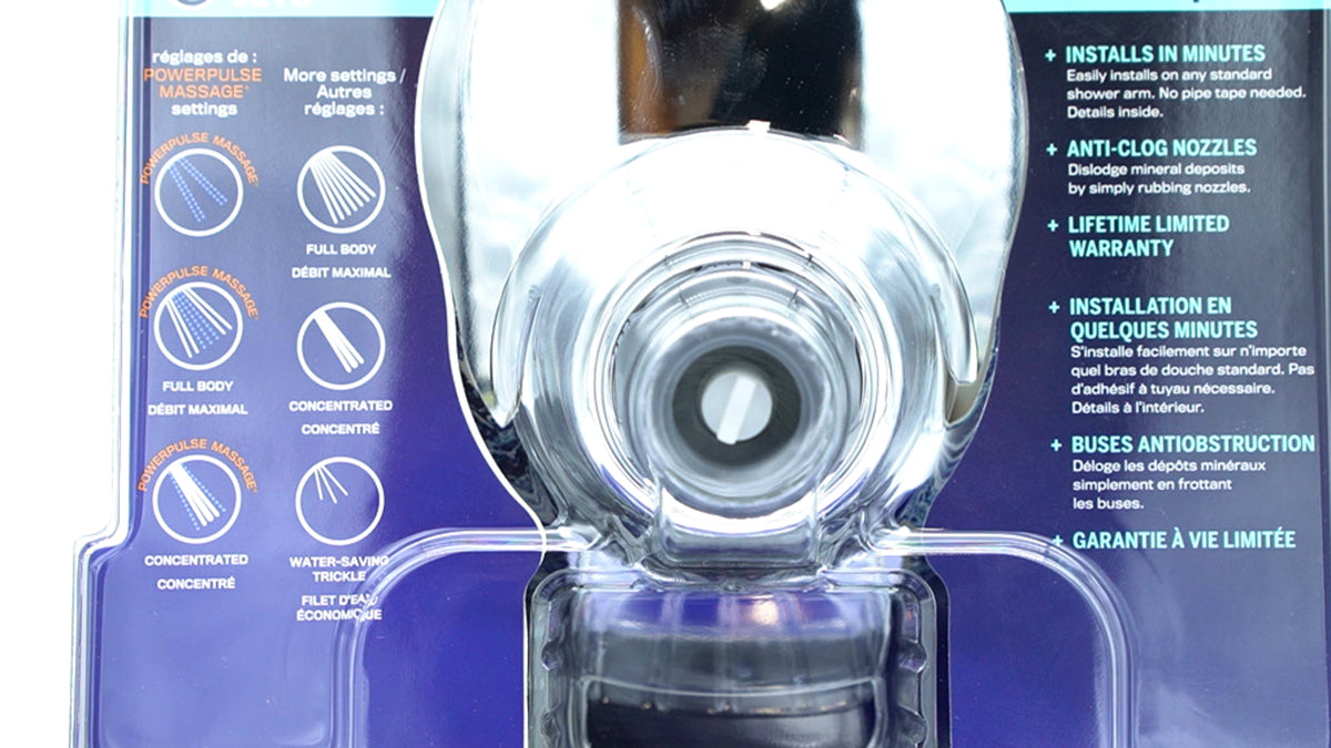 Shower Head Waterpik Rainfall+ 6 Sprays w/Powerpulse - Additional View