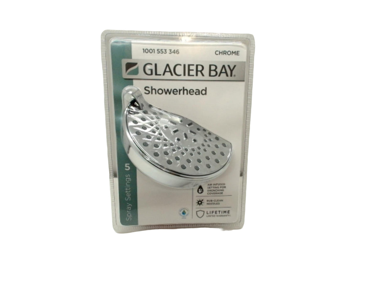 Shower Head 5 Spray Settings Chrome Glacier Bay