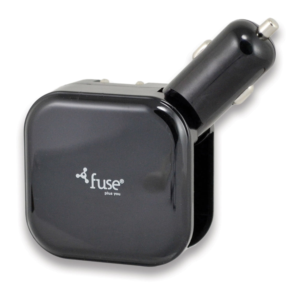 2 In 1 Foldable Wall & Car Charger 2.1A 2 USB Ports Fuse - Additional View