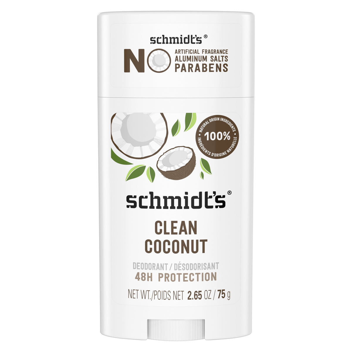 Natural Deodorant Clean Coconut 75g. Schmidt's - Additional View