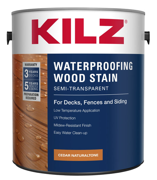 Waterproofing Wood Stain Cedar Naturaltone 3.78L Semi-Transparent Kilz (Or 2/$49.99)(ENDCAP) - Additional View