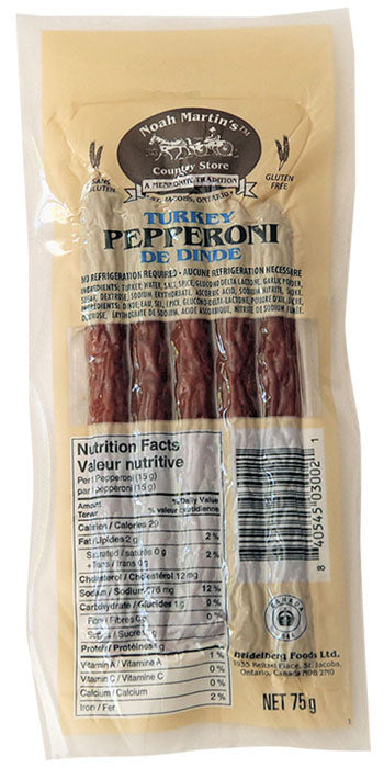 Pepperoni - Turkey mild 5 pcs 75g - Heidelberg Foods Ltd. Made in Canada