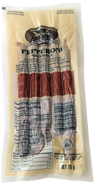 Pepperoni - Mild 5 pcs 75g - Heidelberg Foods Ltd. Made in Canada