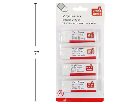 Gommes vinyle blanches (paquet de 4) – Officeworks