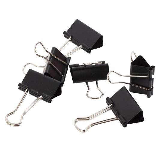 BINDER CLIP  6-PC 1.25"  BLACK COL., B/C DESK TECH - Additional View