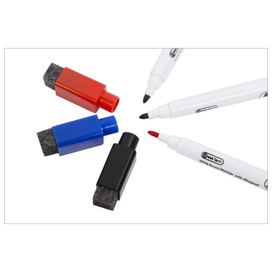 marker Whiteboard with magnet and eraser 3 colours desk tech - Additional View