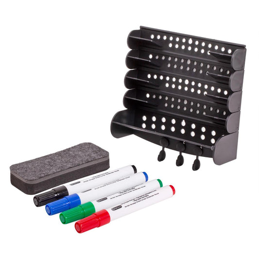 Dry Erase Marker 5-pc set 4 colors, Rd/Bu/Bk/Gr DeskTech - Additional View