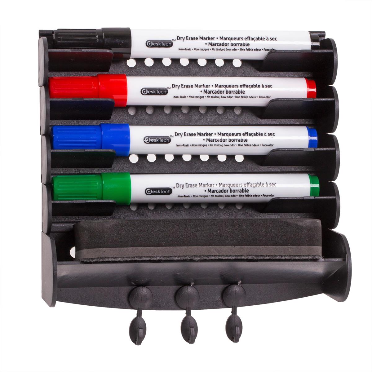 Dry Erase Marker 5-pc set 4 colors, Rd/Bu/Bk/Gr DeskTech - Additional View