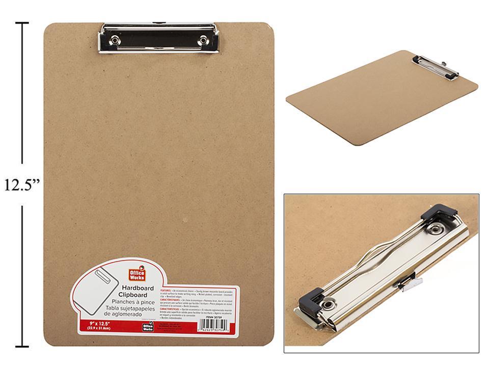 Clipboard wooden 9.25x12.5