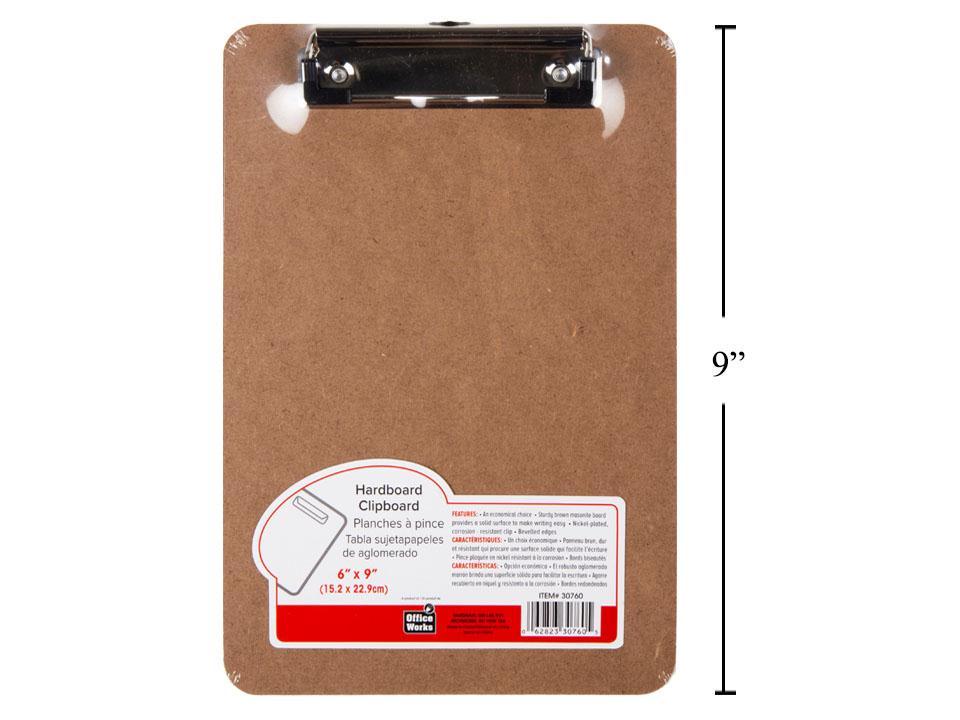 Clipboard hardboard mini 6x9 inch 15.2x22.9cm
