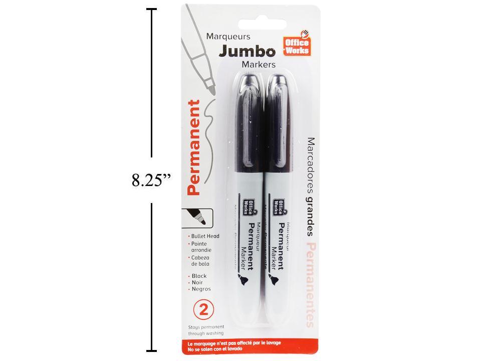 marker Permanent jumbo 2 pack black Office Works