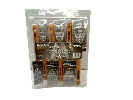 Angular Paint Brush Set 6pc. Ass't Sizes Polyester Nylon Golden Touch