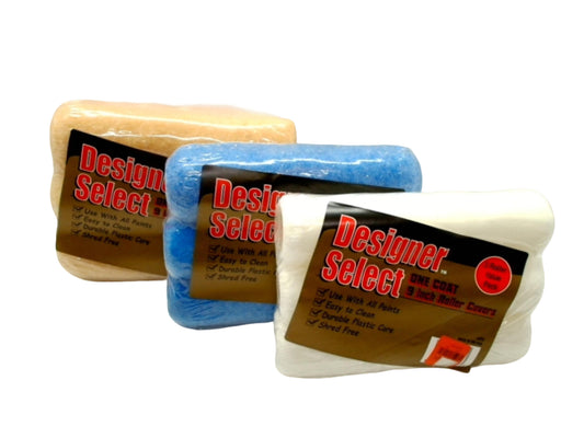 9" Roller Covers 3pk. Designer Select Assorted