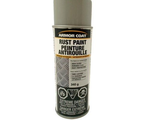 Rust Spray Paint Misty Grey 340g. Interior Exterior Armor Coat